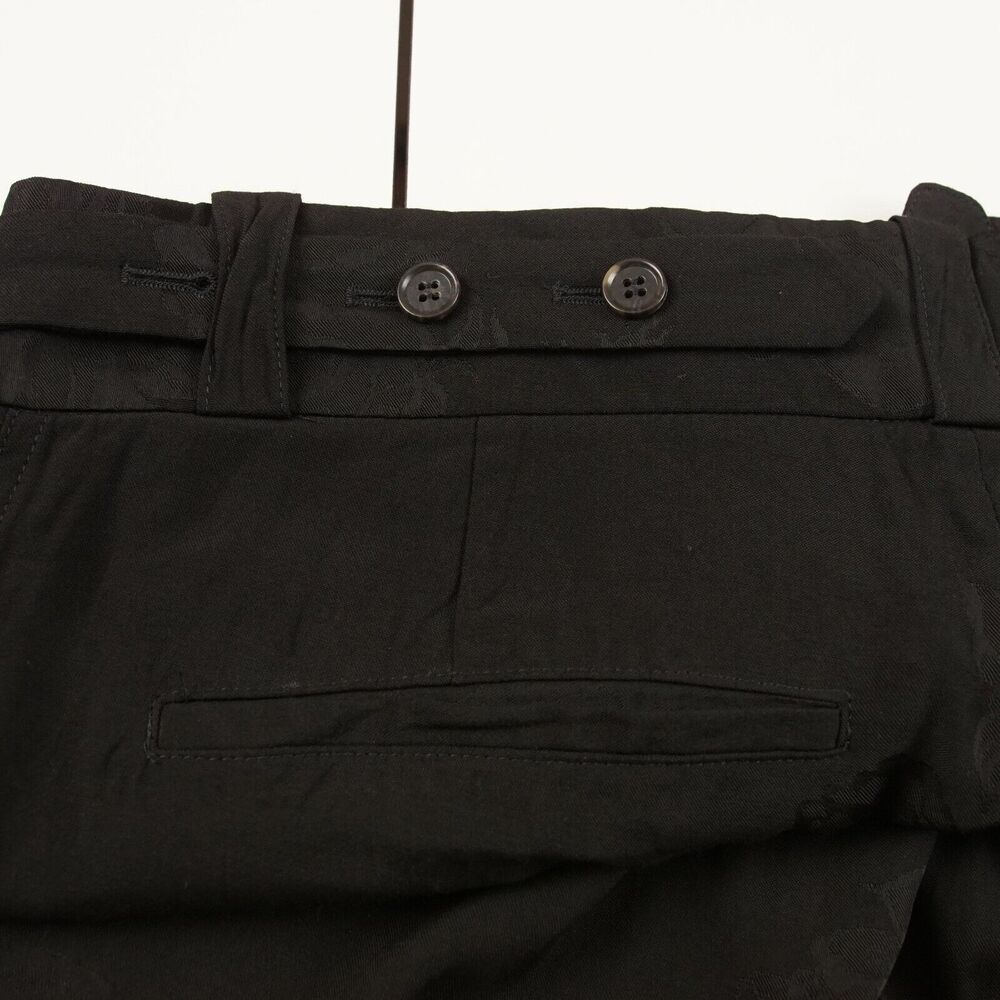 Nanushka Black Floral Jacquard Nagi Viscose Belted Shorts Unisex Sz M - Picture 5 of 10